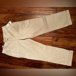 BNWT Denver Hayes Size 10x32 Beige (Stone) Mid Rose Straight Cargo Pant